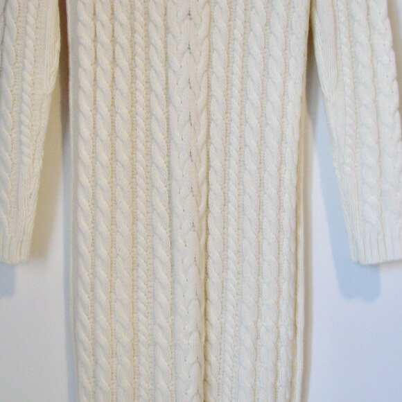Cream Cable Knit Sweater Dress BRAND NEW NWT Chunky Mock Neck Vero Moda Small - Picture 14 of 15